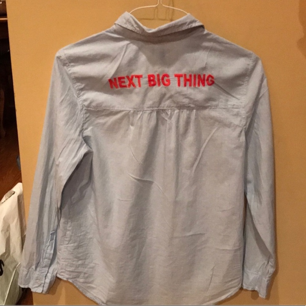 Brand new aerie light blue denim button up